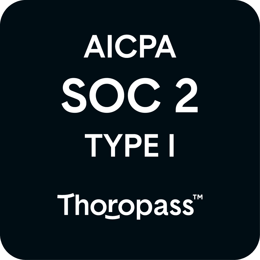 Thoropass SOC 2 Type I compliance badge