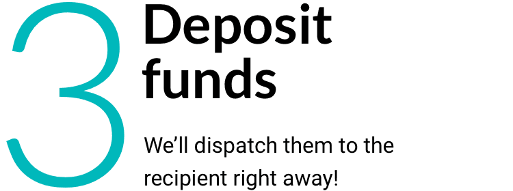 Schritt 3: Gelder treffen beim Empfänger ein