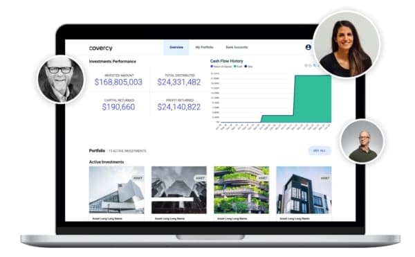 CRE banking with Covercy platform screenshot