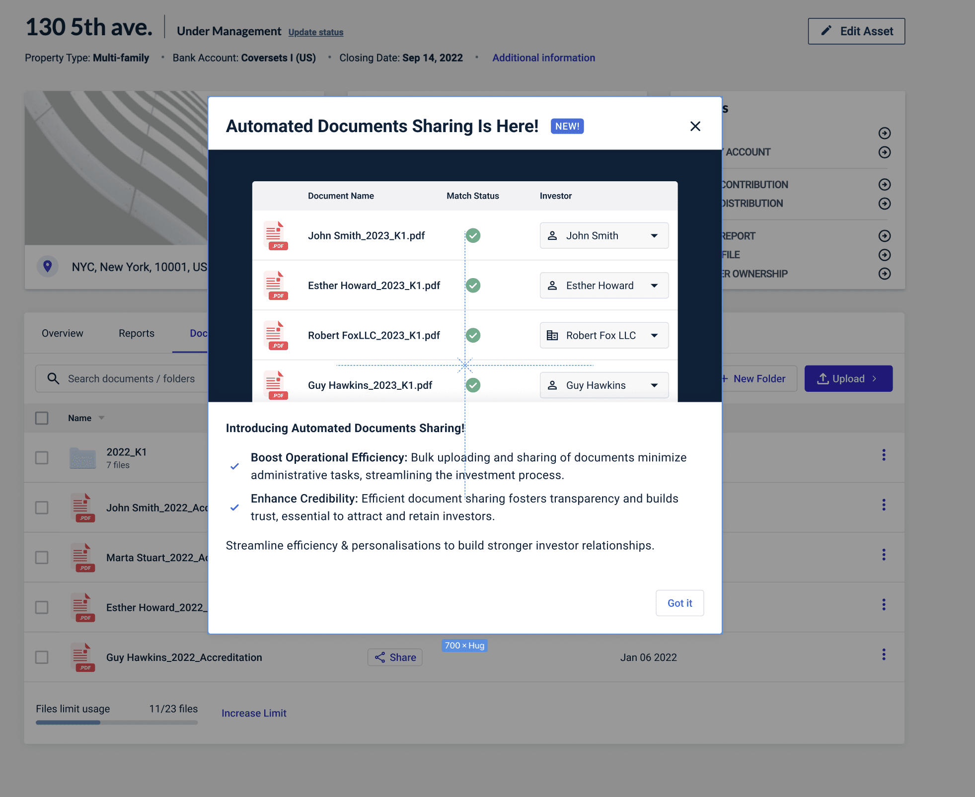 real estate k-1 distribution matching - covercy
