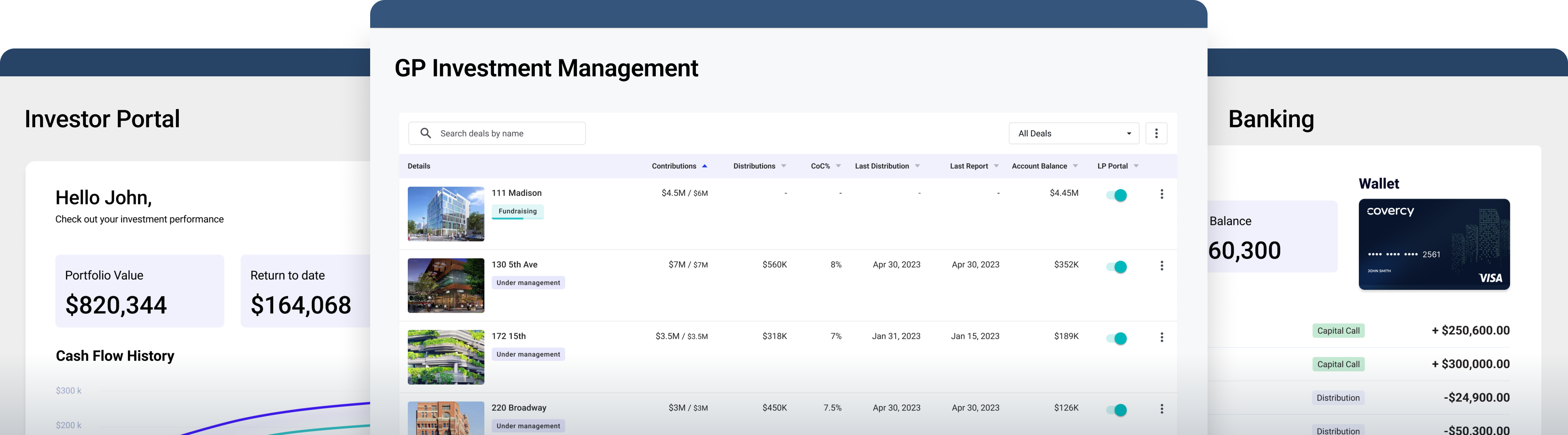 commercial real estate syndication software - covercy's free investment management tool