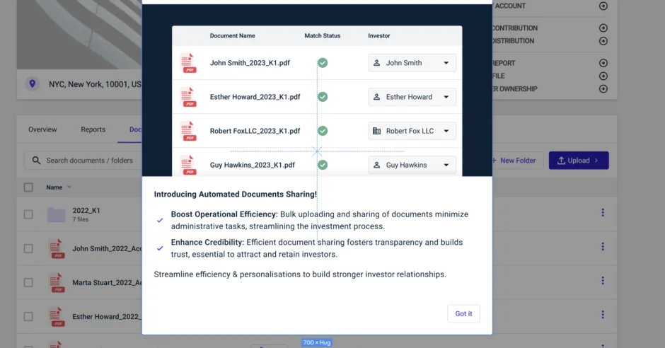 real estate k-1 distribution matching - covercy